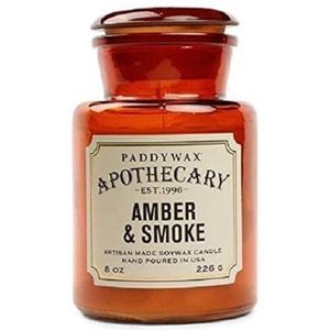 Paddywax Soy Wax Blend Candle, 8 Oz, Amber & Smoke
